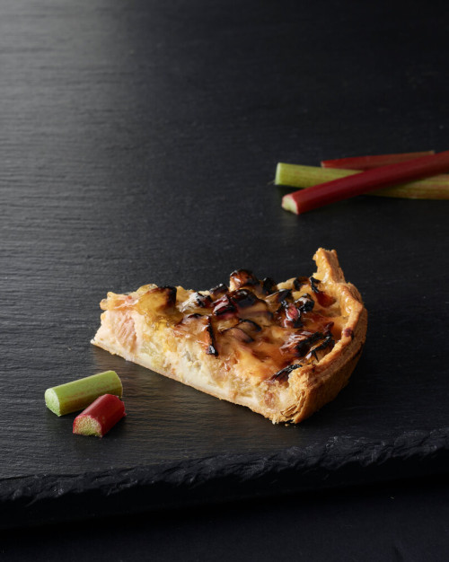 La part de tarte à la rhubarbe