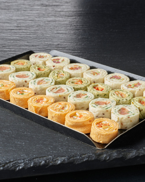 Le plateau de mini wraps